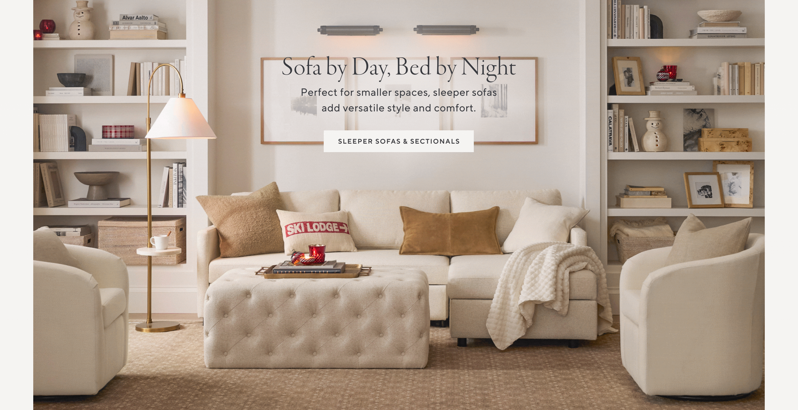 Sofa by Day, Bed by Night. Perfect for smaller spaces, sleeper sofas add versatile style and comfort. Shop sleeper sofas & sectionals.